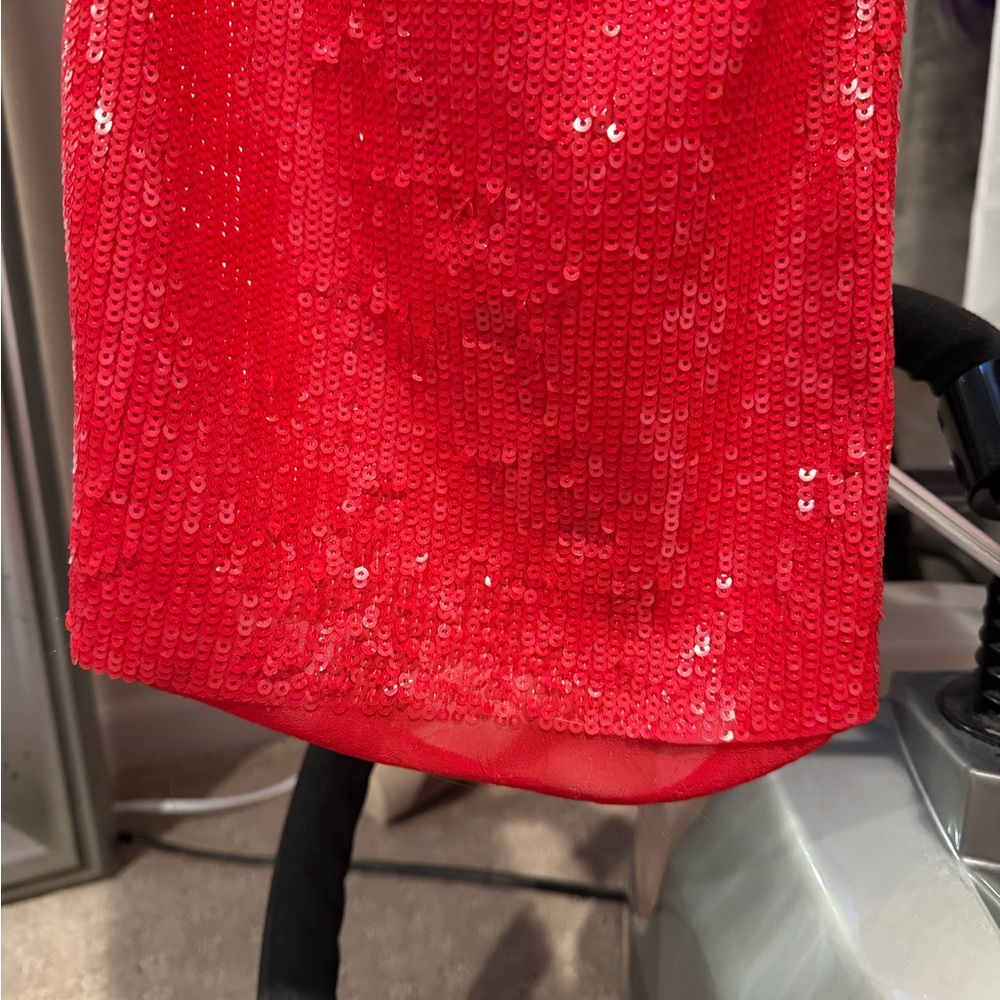 Zara Red Sequin Pantsuit - Picture 9 of 9